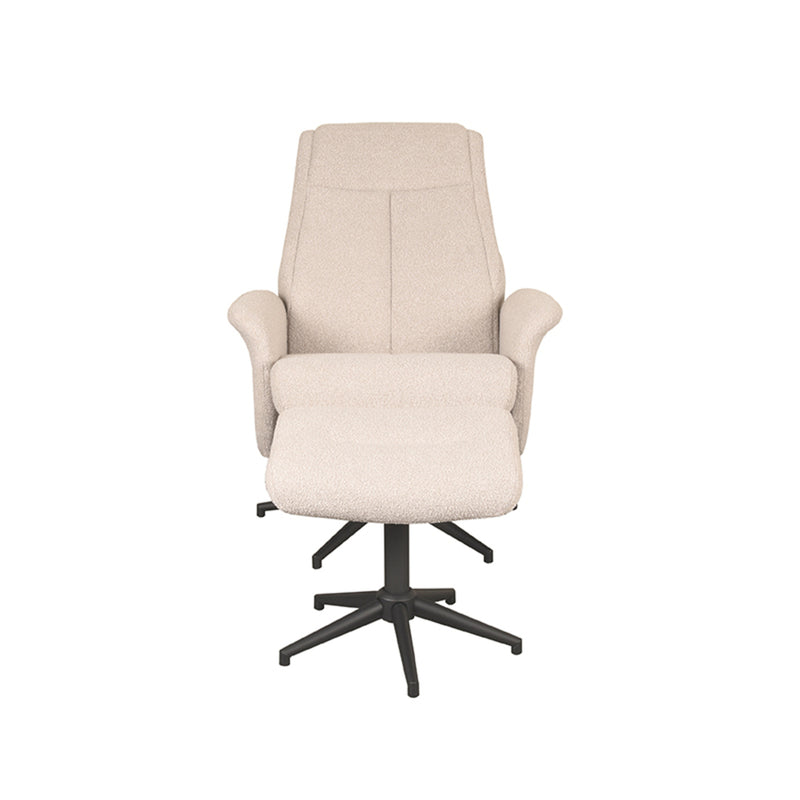 Relaxfauteuil Bergen + Ottomane 77x76x105 cm - Majorr
