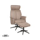 Relaxfauteuil Verdal + Ottomane 77x79x109 cm - Majorr
