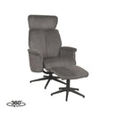 Relaxfauteuil Verdal + Ottomane 77x79x109 cm - Majorr