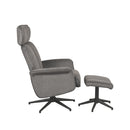 Relaxfauteuil Verdal + Ottomane 77x79x109 cm - Majorr