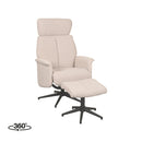 Relaxfauteuil Verdal + Ottomane 77x79x109 cm - Majorr