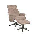 Relaxfauteuil Verdal + Ottomane 77x79x109 cm - Majorr
