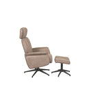 Relaxfauteuil Verdal + Ottomane 77x79x109 cm - Majorr