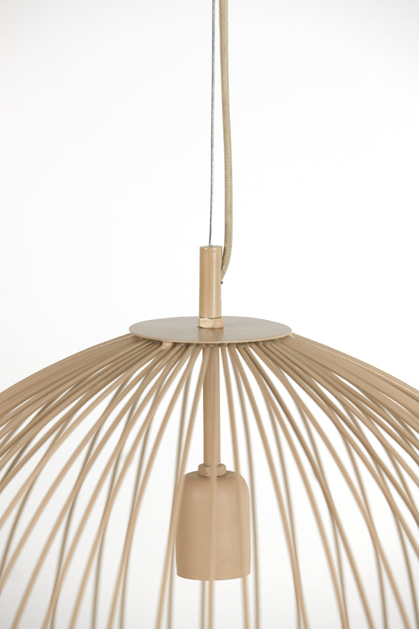 Hanging lamp 34x35 cm RILANA matt beige - Majorr