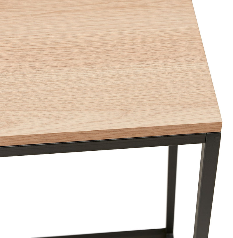Industriële consoletafel 'RIVER' van natuurlijk afgewerkt hout en zwart metaal - Majorr
