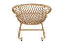 Rocking Chair+Cushion Zayo Metal/Reed Beige - Majorr