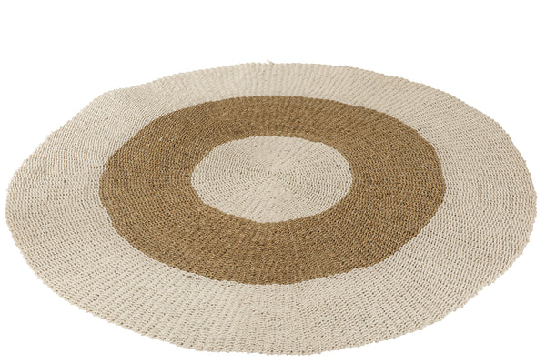 Rug Round Seagrass White/Natural Large - Majorr