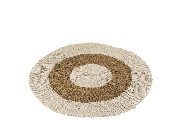 Rug Round Seagrass White/Natural Small - Majorr