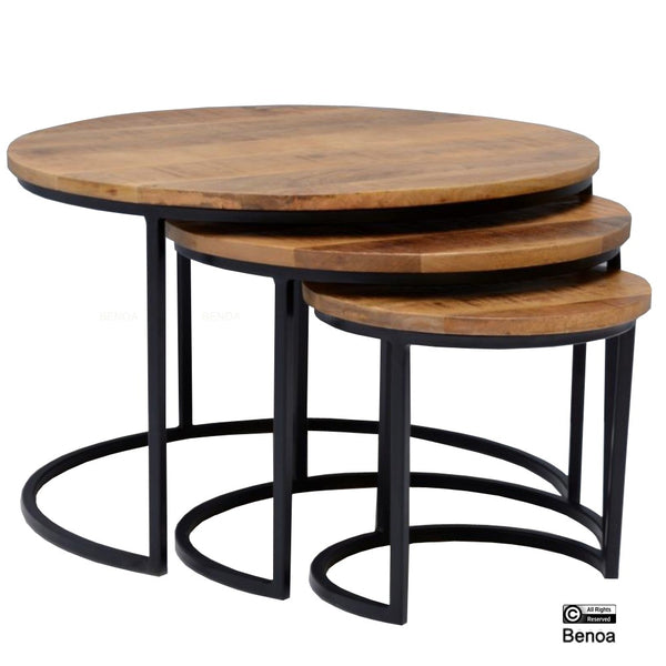 Rylee Salontafel 2 cm top Set van 3 - Majorr