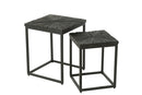 Set Of 2 Side Tables Shanil Wood/Iron Black - Majorr