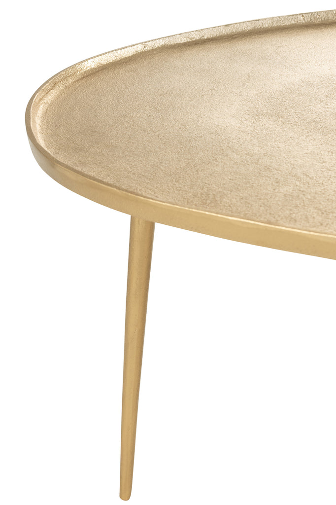 Set Of 2 Sidetables Vinta Aluminium Gold - Majorr