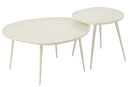 Set Of 2 Sidetables Vinta Aluminium White - Majorr