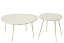 Set Of 2 Sidetables Vinta Aluminium White - Majorr
