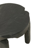 S/2 Table Round Teak Wood Black - Majorr