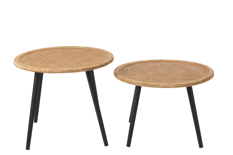 Set Of Two Sidetable Bamboo Natural - Majorr