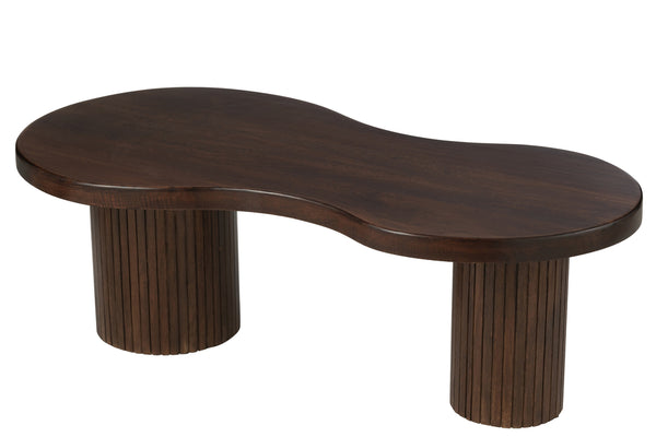 Table de salon Infinity en bois de manguier marron, petite