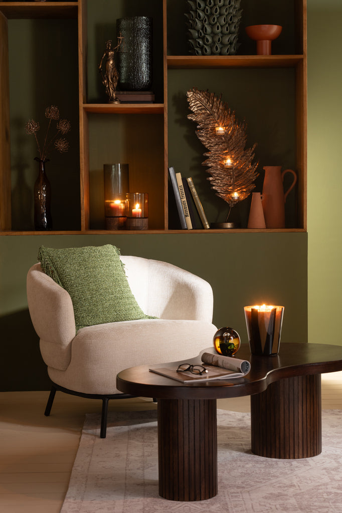 Salon Table Infinity Mango Wood Brown Small - Majorr