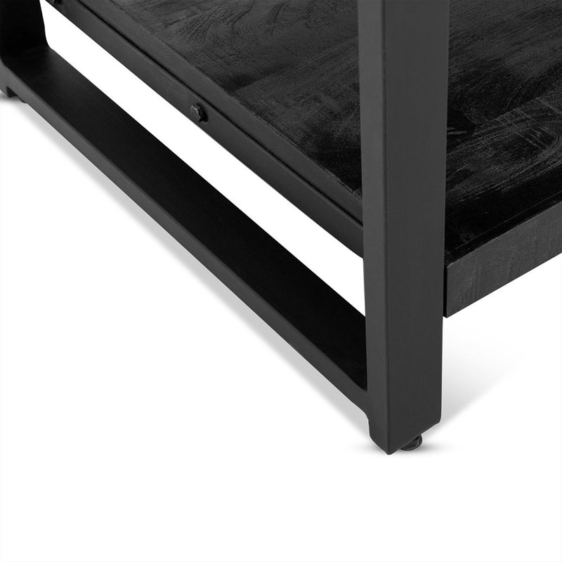 Salontafel Britt Zwart met Legplank 110 - Majorr