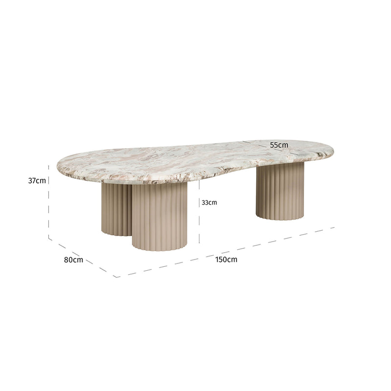 Salontafel Coronel (Beige) - Majorr