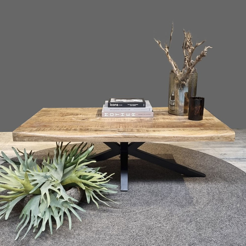 Salontafel Live Edge 130 3+3cm with Spiderleg - Majorr