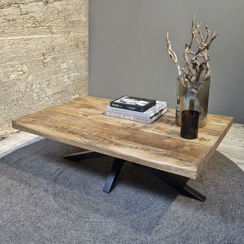 Salontafel Live Edge 130 3+3cm with Spiderleg - Majorr
