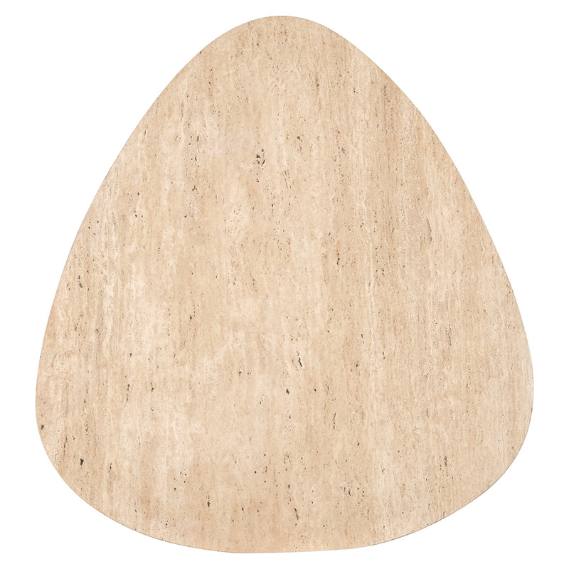 Salontafel Spencer set van 2 beige/grey travertine (Beige) - Majorr