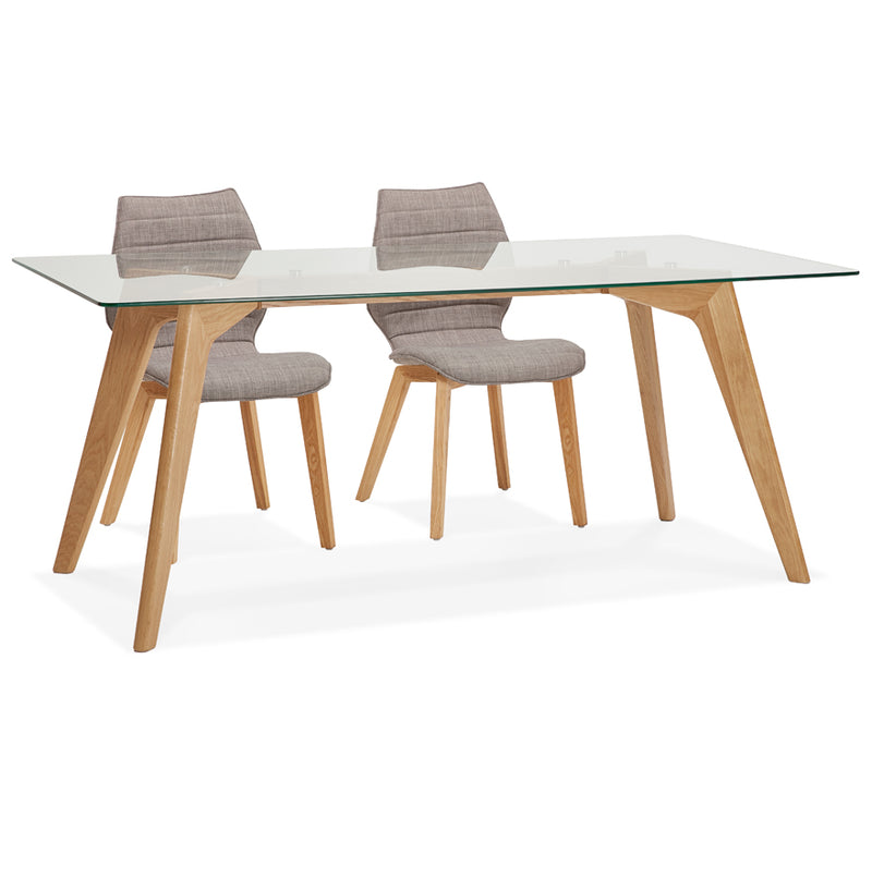 Glazen design eettafel 'SALTO' - 180x90 cm - Majorr