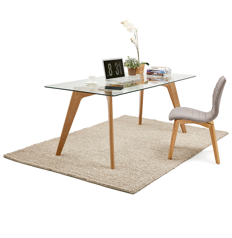 Glazen design eettafel 'SALTO' - 180x90 cm - Majorr