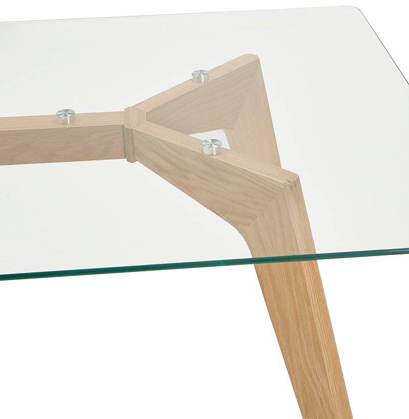 Glazen design eettafel 'SALTO' - 180x90 cm - Majorr