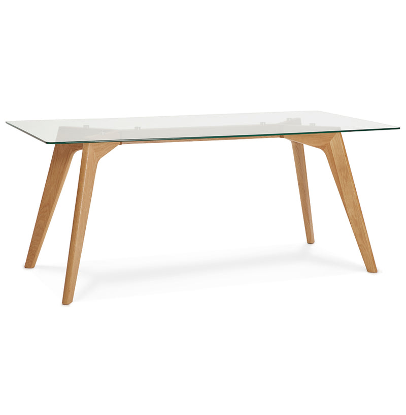 Glazen design eettafel 'SALTO' - 180x90 cm - Majorr