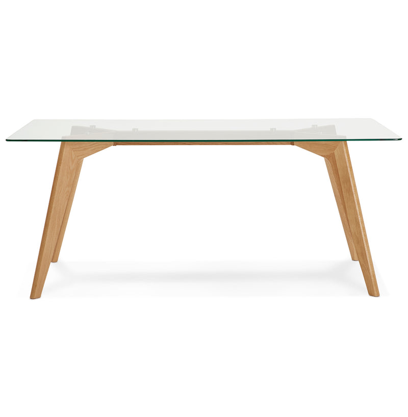 Glazen design eettafel 'SALTO' - 180x90 cm - Majorr