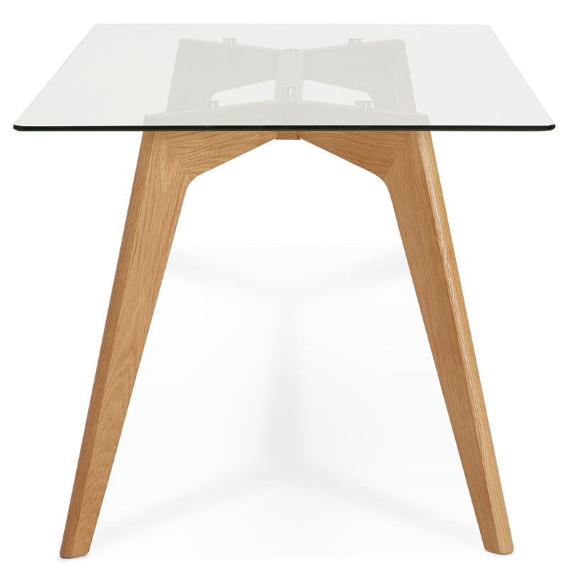 Glazen design eettafel 'SALTO' - 180x90 cm - Majorr