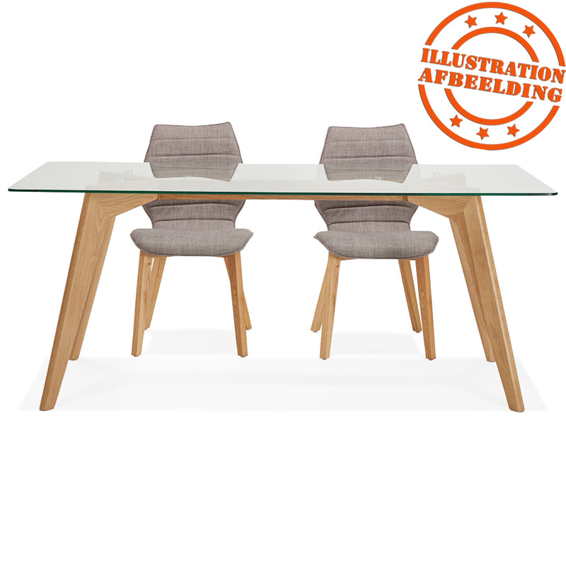 Glazen design eettafel 'SALTO' - 180x90 cm - Majorr