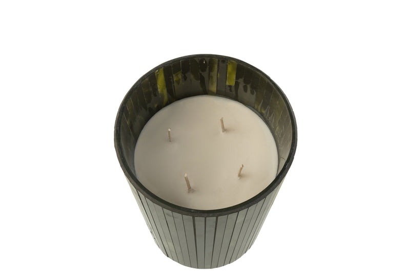 Scented Candle Noa Herbal Serenity Green Large-60H - Majorr