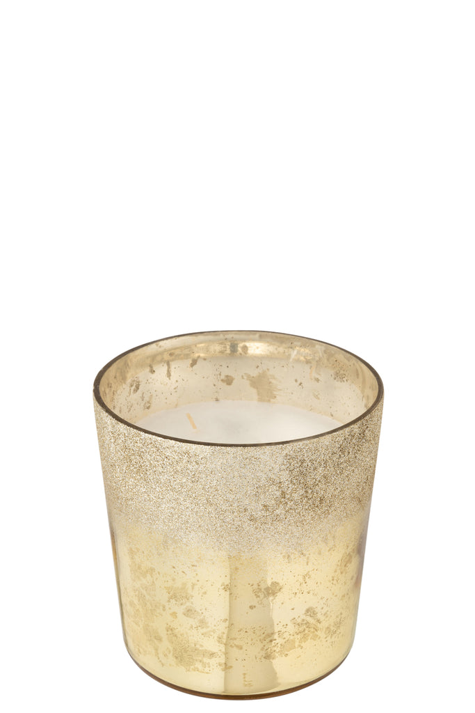 Scented Candle Deluxe Glass Gold Medium - Majorr