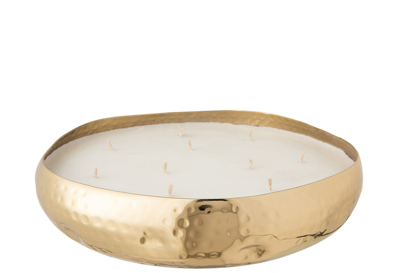 Scented Candle Livia Metal Gold Large-44H - Majorr