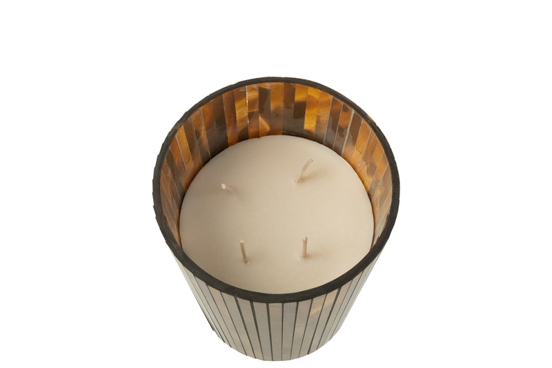 Scented Candle Noa Zesty Sunburst Ochre Large-60H - Majorr