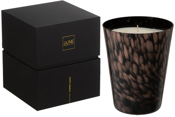 Scented Candle Noa Sandalwood Black/Gold Large - Majorr