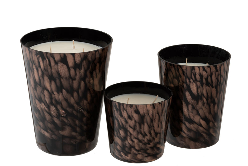 Scented Candle Noa Sandalwood Black/Gold Large - Majorr