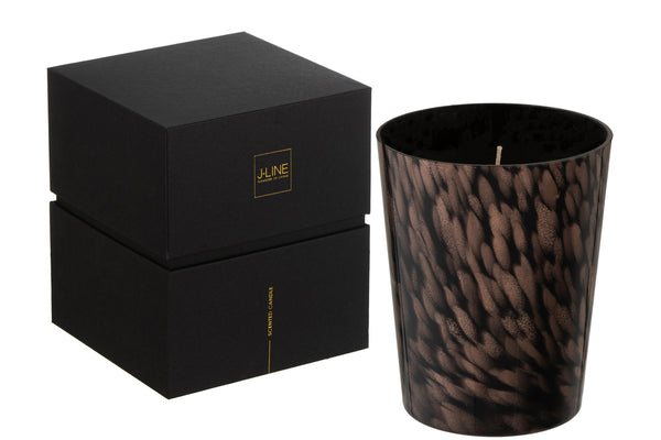 Scented Candle Noa Sandalwood Black/Gold Medium-68H - Majorr