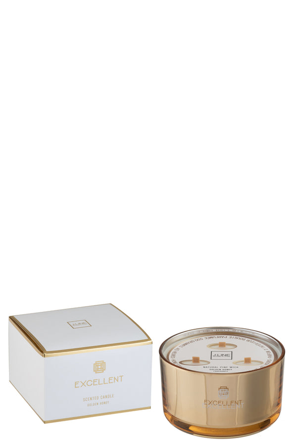 Scented Candle Excellent Golden Honey Gold Large-40Hours - Majorr