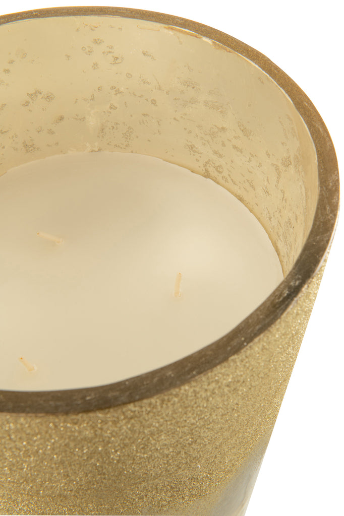 Scented Candle Deluxe Glass Gold Extra Large-160H - Majorr