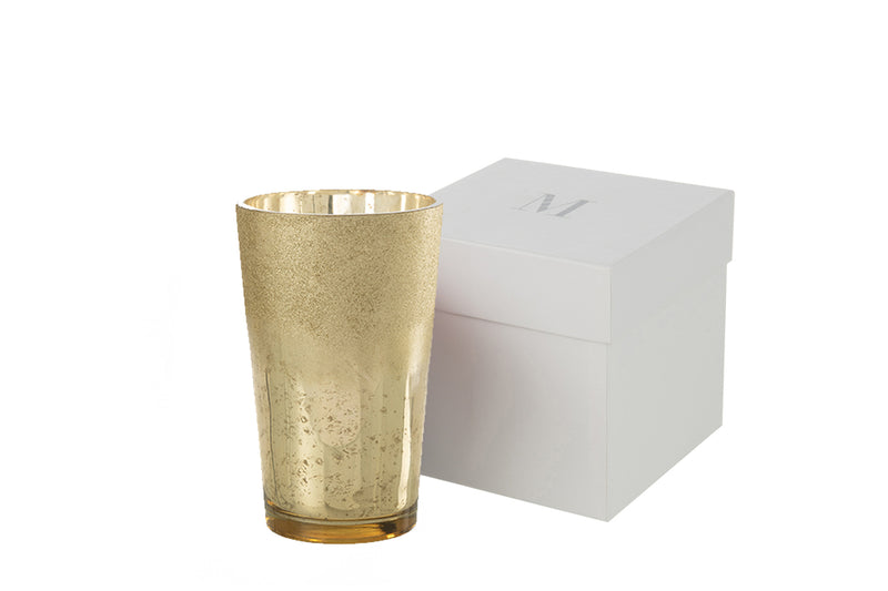 Scented Candle Deluxe Glass Gold Extra Large-160H - Majorr