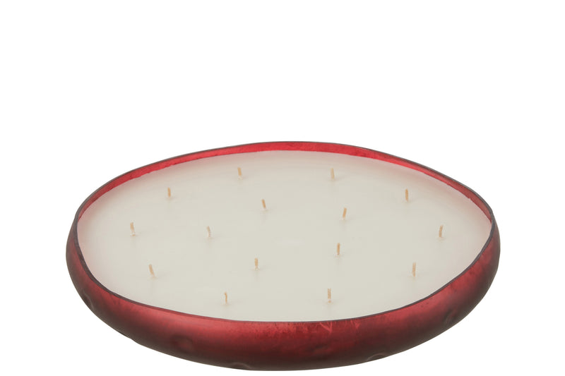 Scented Candle Livia Glass Red Extra Large-35H - Majorr