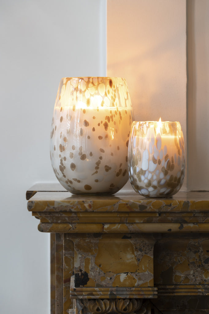 Scented Candle Mia White/Mix Glass Large-230H - Majorr