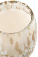 Scented Candle Mia White/Mix Glass Small-90H - Majorr