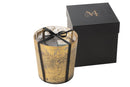 Scented Candle Deluxe Glass Gold/Black Large-140H - Majorr