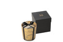 Scented Candle Deluxe Glass Gold/Black Medium-80H - Majorr