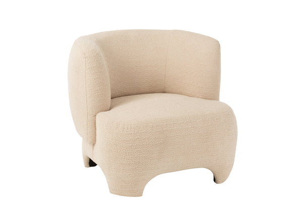 Seat 1-Person Knitted Textile/Wood White - Majorr