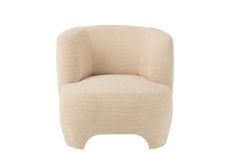 Seat 1-Person Knitted Textile/Wood White - Majorr